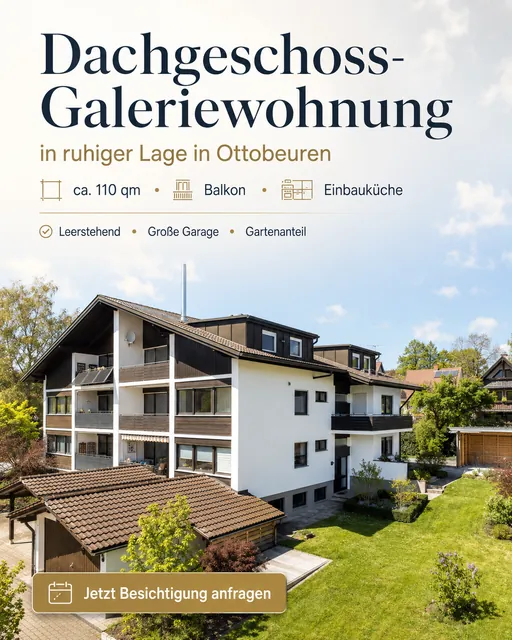 Anzeigenkarte Diamant Immobilien: ottobeuren galeriewohnung